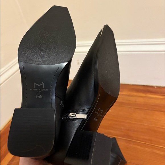 Marc Fisher Noemi Black Faux Leather Over The Knee Boot 8 1/2 M - Picture 2 of 2